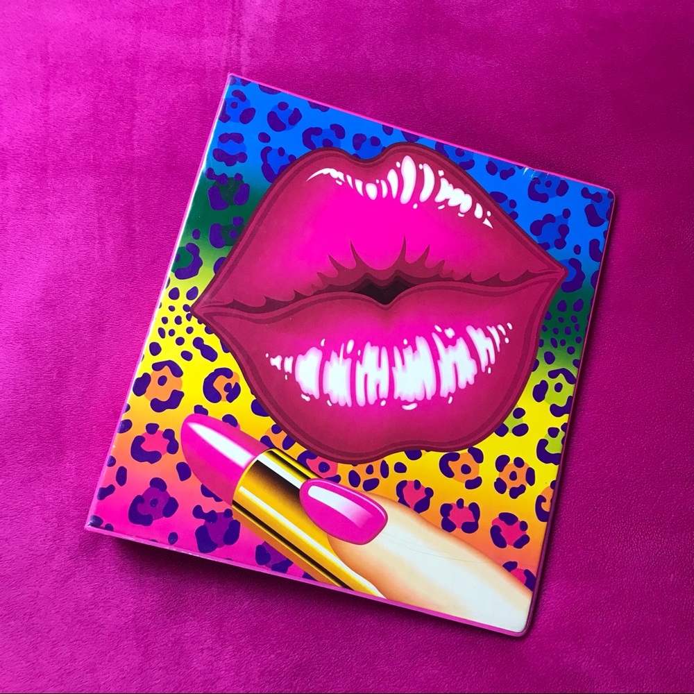 VTG Rare Lisa Frank Lips Design 3-Ring Binder